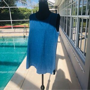 tank top scoop neck denim look